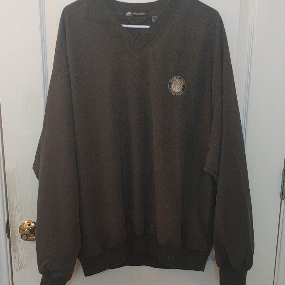 Champion Black V-Neck Sweater with Smooth Fabric and Relaxed Fit